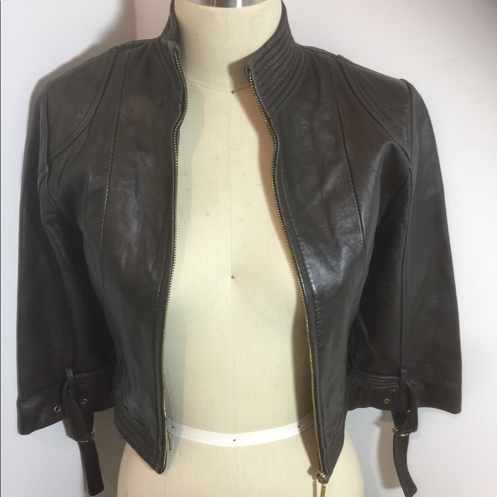 Chocolate Brown Leather Jacket